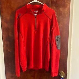 PING Men's Red Quarter-Zip Fleece Pullover